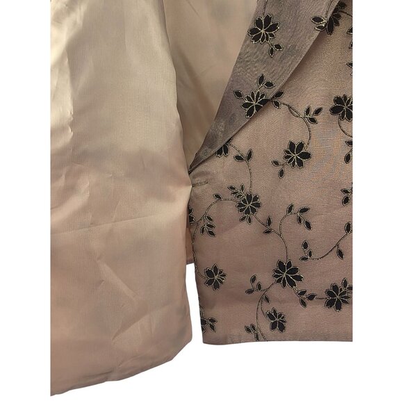 R&M Richards Plus 22W Floral Embroidered Sheer Jacket Blazer - Picture 10 of 12